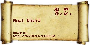 Nyul Dávid névjegykártya